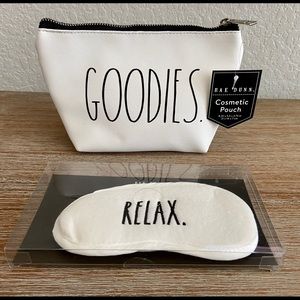 Rae Dunn Cosmetic Bag Mask Set NWT